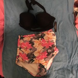 High waist & supportive top 2-piece bathing suit